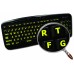 Glowing fluorescent English UK Large Letters keyboard stickers Glowing fluorescent English UK Large Letters keyboard stickers