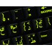 Glowing fluorescent Arabic English keyboard stickers