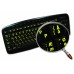 Glowing fluorescent Danish English US keyboard stickers