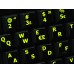 Glowing fluorescent Danish English US keyboard stickers