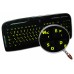 Glowing fluorescent Dvorak - English US keyboard stickers