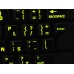 Glowing fluorescent Dvorak - English US keyboard stickers