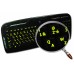 Glowing fluorescent French AZERTY  English US keyboard stickers