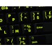 Glowing fluorescent French Belgian  English US keyboard stickers