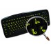Glowing fluorescent French QWERTY - English US keyboard stickers