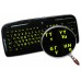 Glowing fluorescent Greek English US keyboard stickers