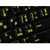 Glowing fluorescent Italian English US keyboard stickers