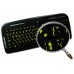 Glowing fluorescent Spanish English US keyboard stickers